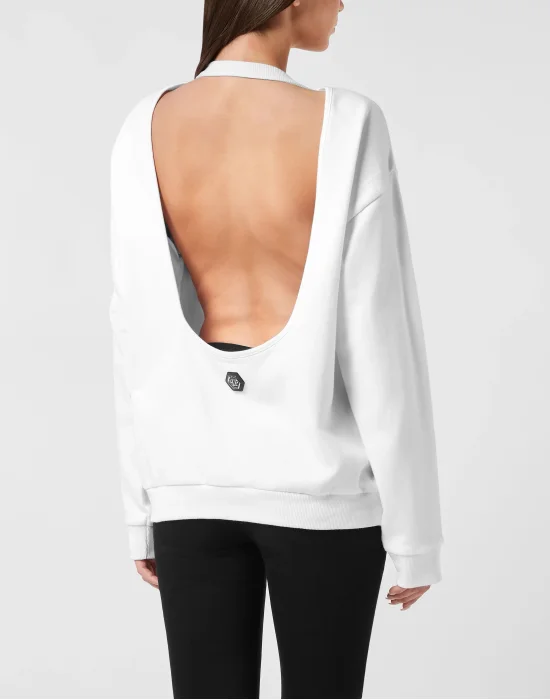 Open Back Roundneck Sweatshirt Plein Eagle