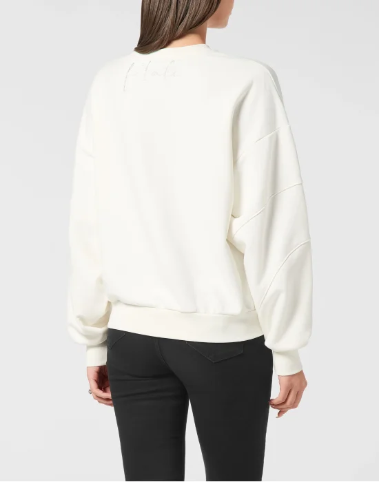 Fleece Round Neck Sweatshirt Logo Fatale