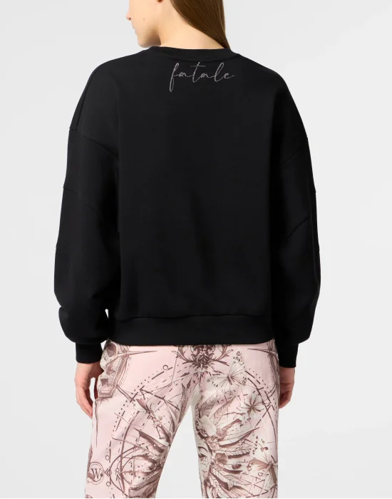 Fleece Round Neck Sweatshirt Logo Fatale