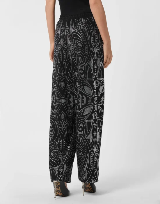 Skater Fit Jogging Pants Gothic Plein Strass