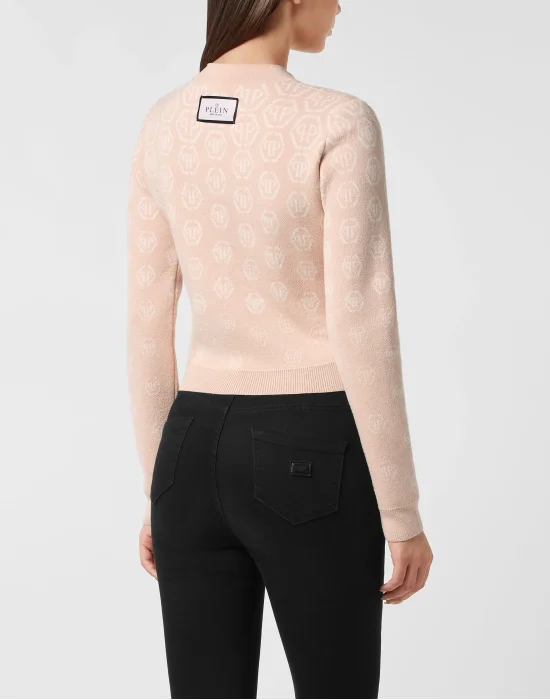 Roundneck Pullover with Fairy Embroidery Monogram