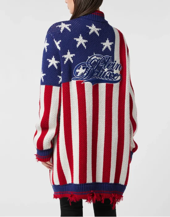 Distressed Oversize Cardigan America