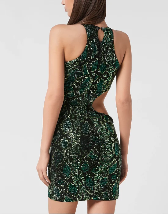 Mini Dress Strass Snake