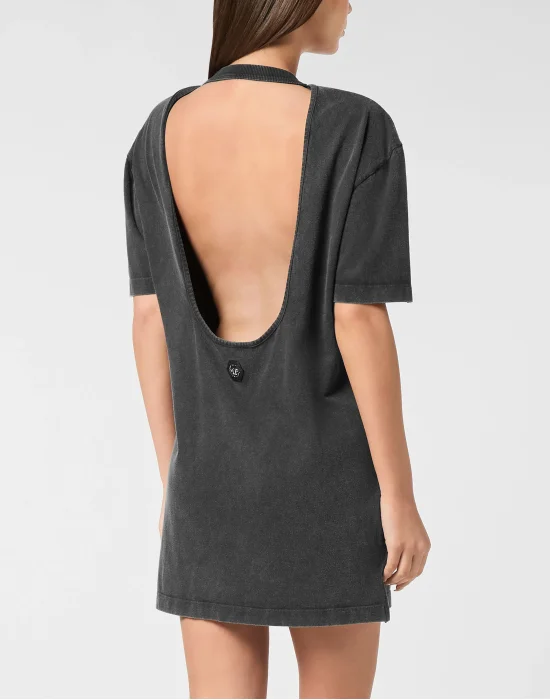 Open Back T-Shirt Dress Love Plein