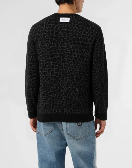Wool Cashmere Round Neck Pullover Cocco