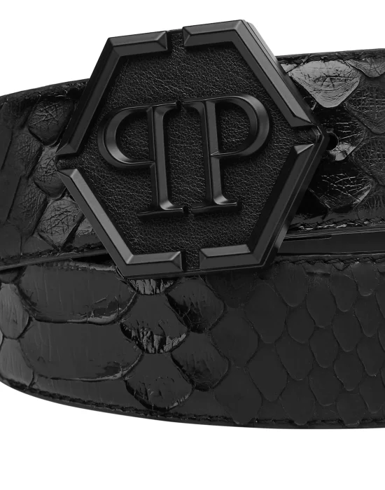 Python Leather Belt