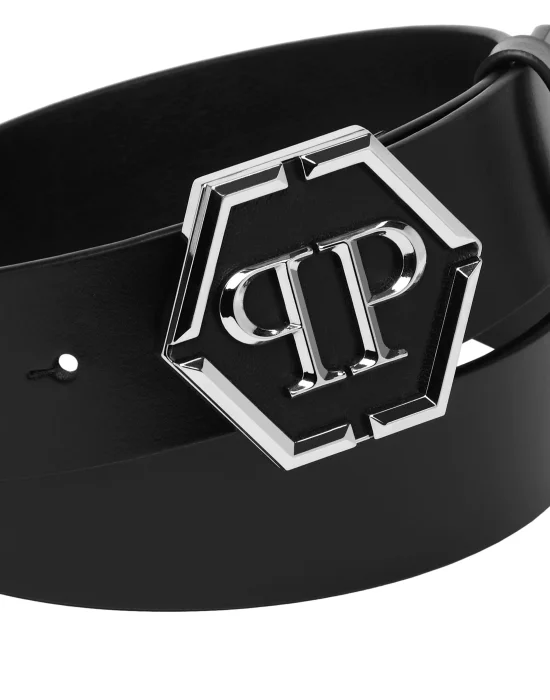 Leather Belt Hexagon