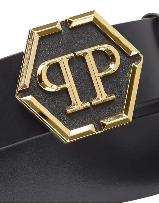 Leather Belt Hexagon