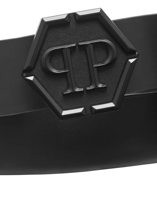Leather Belt Hexagon