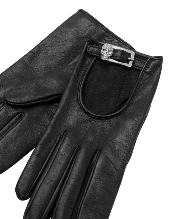 Nappa Mid-Gloves Crystal Skull