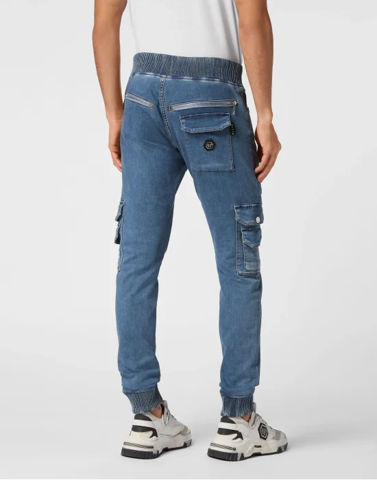 Denim Cargo Trousers