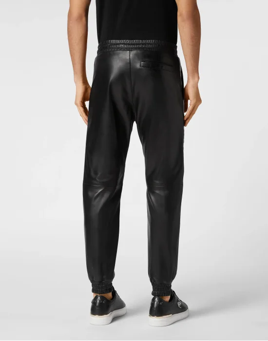 Leather Jogging Trousers