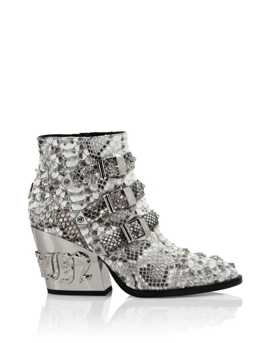 Python Boots Lo-Heels Low Studs