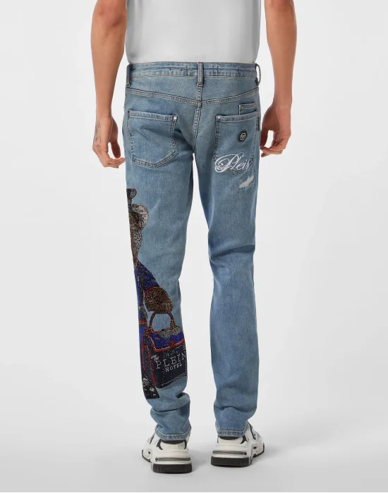 Super Straight Cut Denim Trousers Teddy Stones