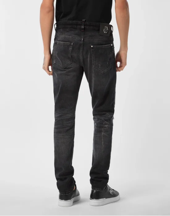 5-Pocket Super Straight Cut Jeans