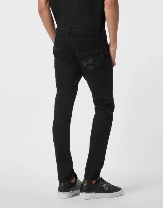 Skinny Jeans Patch Stars