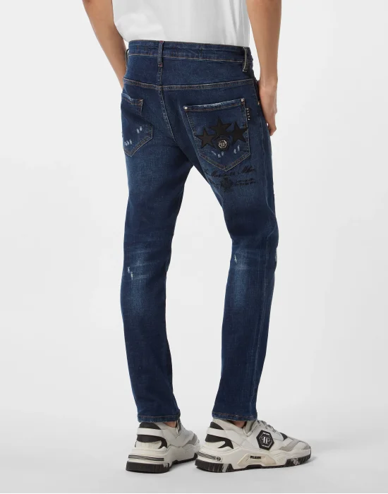 Skinny Jeans Patch Stars