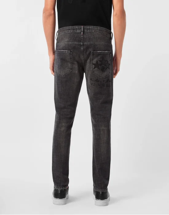 Skinny Jeans Patch Stars