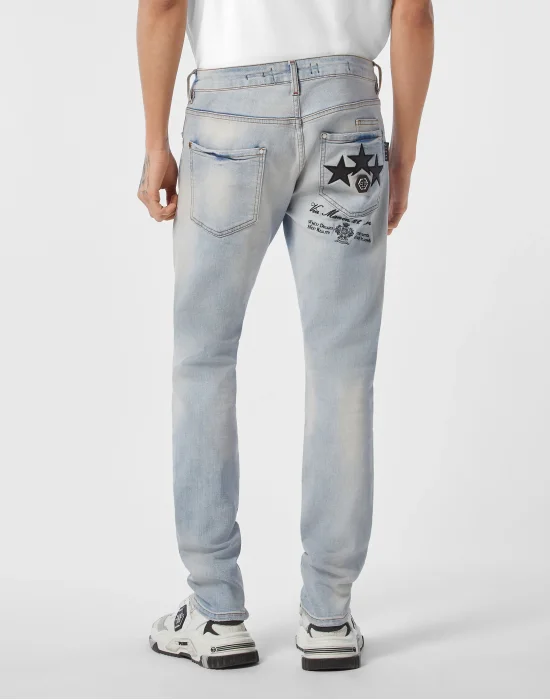 Super Straight Cut Jeans Patch Stars