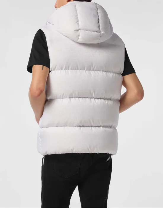 Nylon Down Vest Monogram