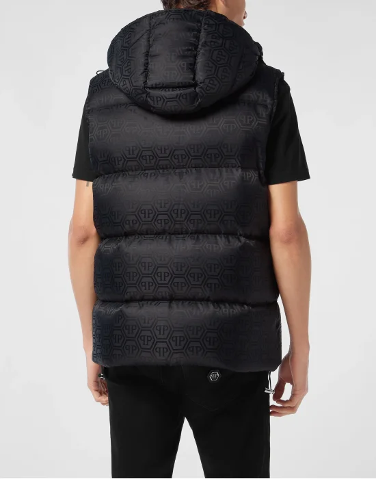 Nylon Down Vest Monogram