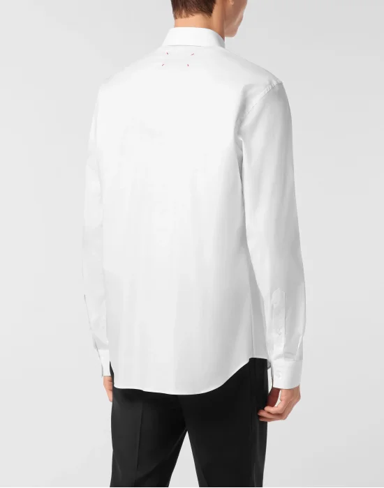 Sugar Daddy Cut Cotton Shirt Skull
