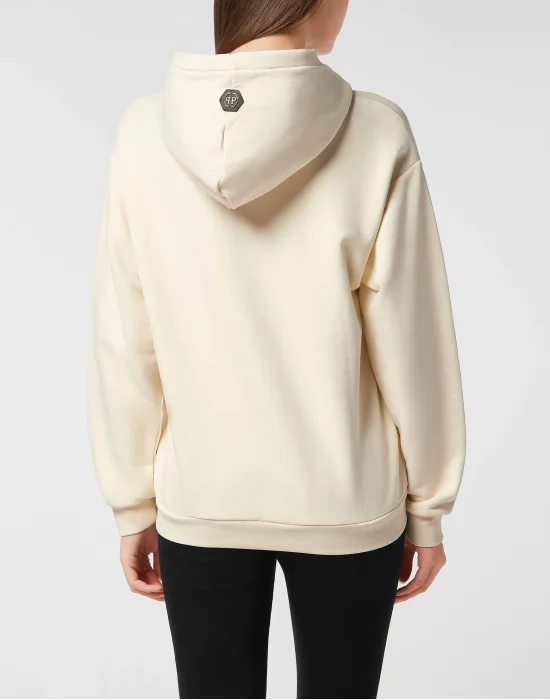 Cotton Venice Beach Fit Hoodie Teddy Beach Crystal