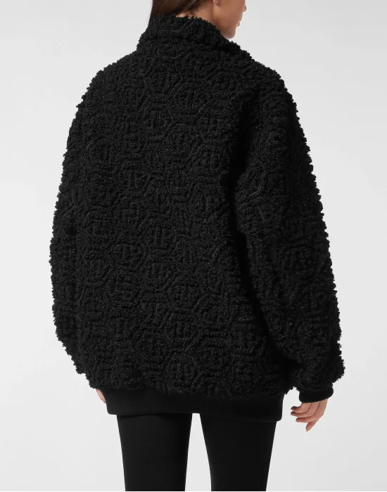 Teddy Maxi Bomber Jacket Monogram