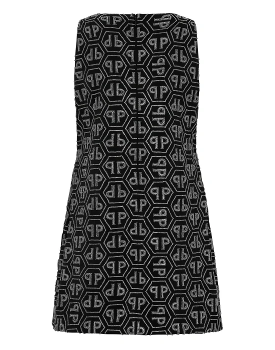 Mini Dress Monogram Strass