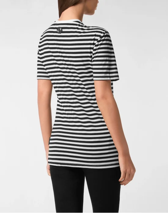 Cotton Striped T-Shirt Man Fit Teddy