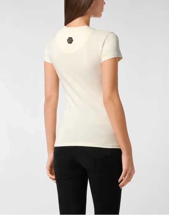 Cotton Sexy Pure Fit T-Shirt Teddy Waiter Crystal