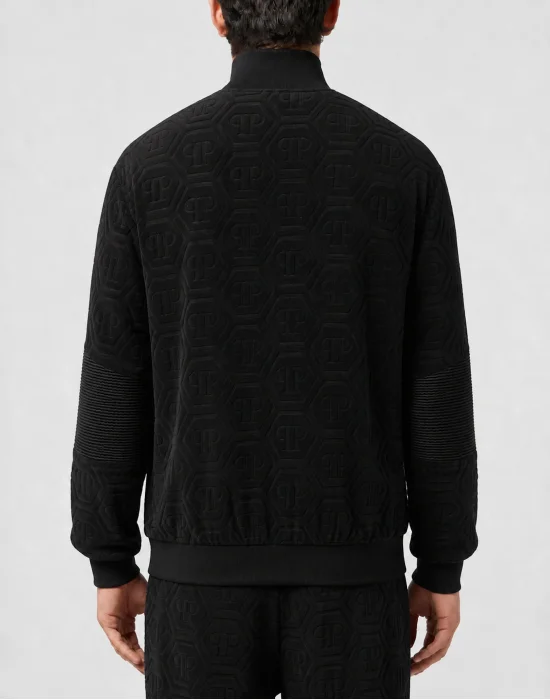 Padded Tracksuit Jacket Biker Monogram