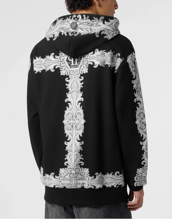 Hoodie Baroque Skull Stones