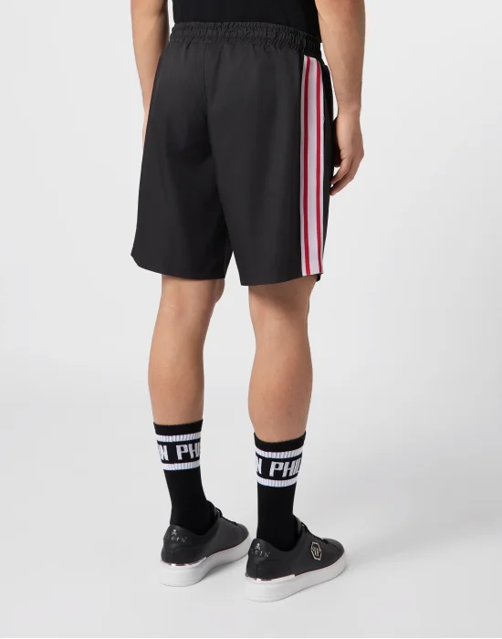 Nylon Shorts Logo Stripe