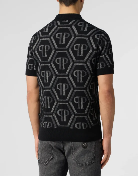 Wool Knitted Polo T-Shirt Monogram