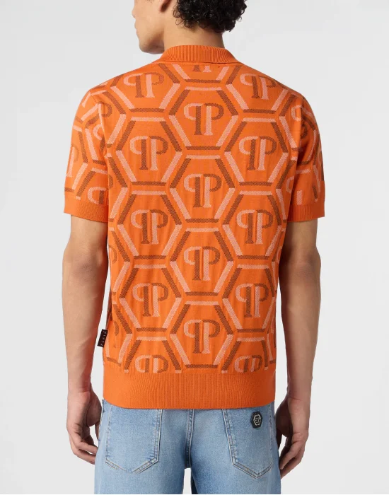 Wool Knitted Polo T-Shirt Monogram