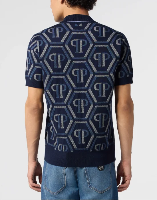 Wool Knitted Polo T-Shirt Monogram