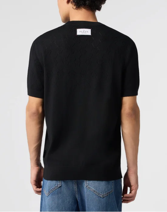 Wool Knitted Round Neck T-Shirt Monogram