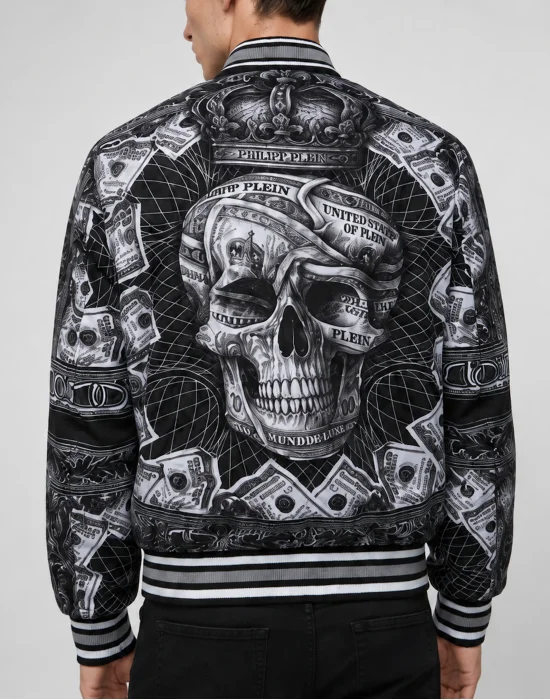 Nylon Bomber Skull Dollar