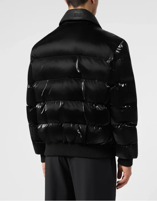 Nylon Puffer Jacket with Cocco Inserts