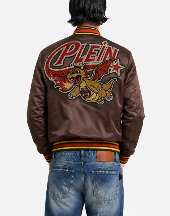 Satin Bomber Plein Dragon Stones