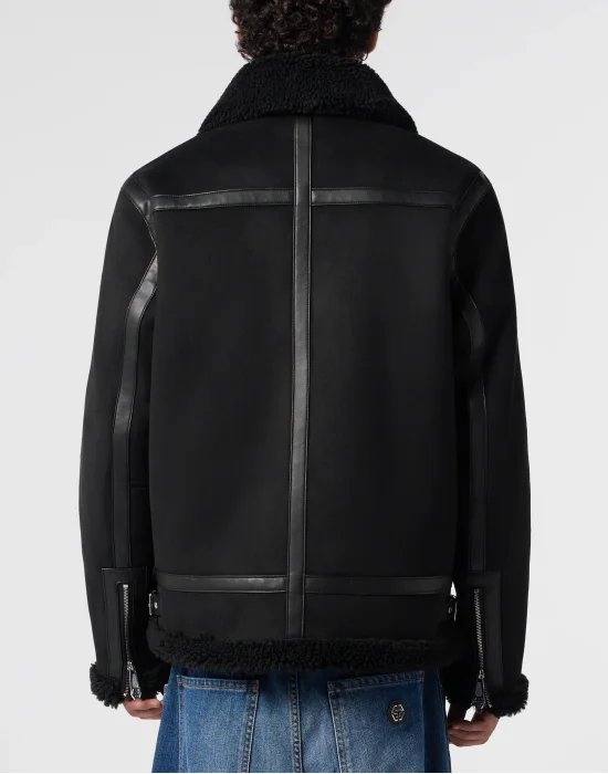 Eco Shearling Aviator Jacket