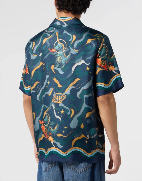 Bowling Shirt Space Dragons