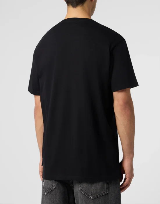 Round Neck T-Shirt Neon Space Hexagon