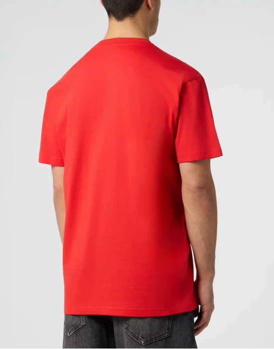 Round Neck T-Shirt Neon Space Hexagon