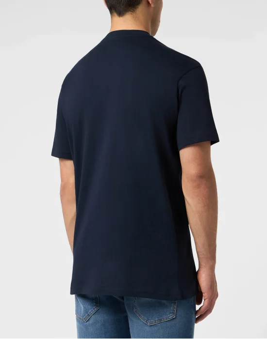 Round Neck T-Shirt Neon Space Hexagon