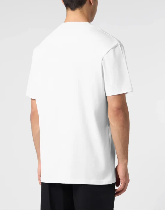 Round Neck T-Shirt Neon Space Rocket