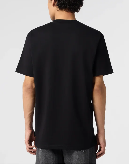 Round Neck T-Shirt Neon Space Rocket