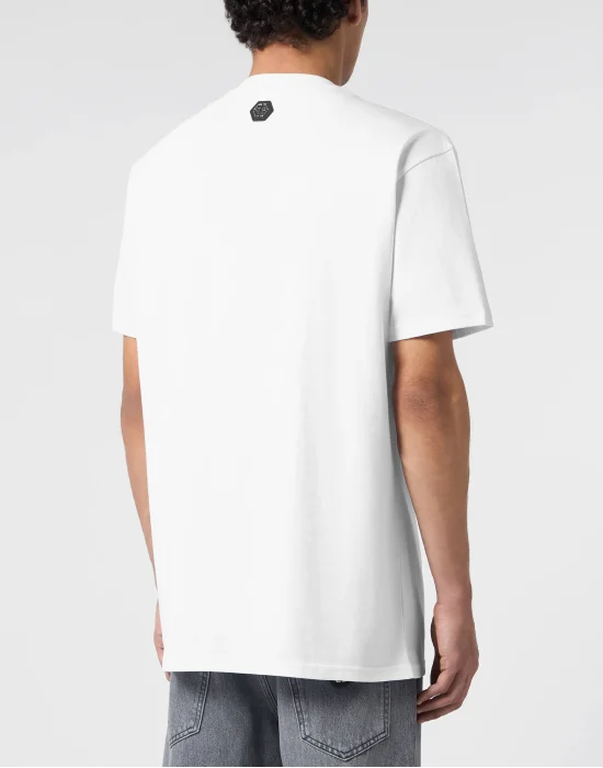 Round Neck T-Shirt Stripe Logo Stones