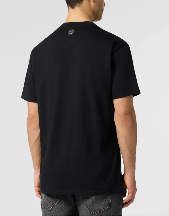Round Neck T-Shirt Stripe Logo Stones
